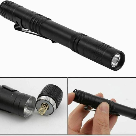 2x Tactical Flashlight Small LED Torch Light Mini Super Bright Penlight - Picture 6 of 7